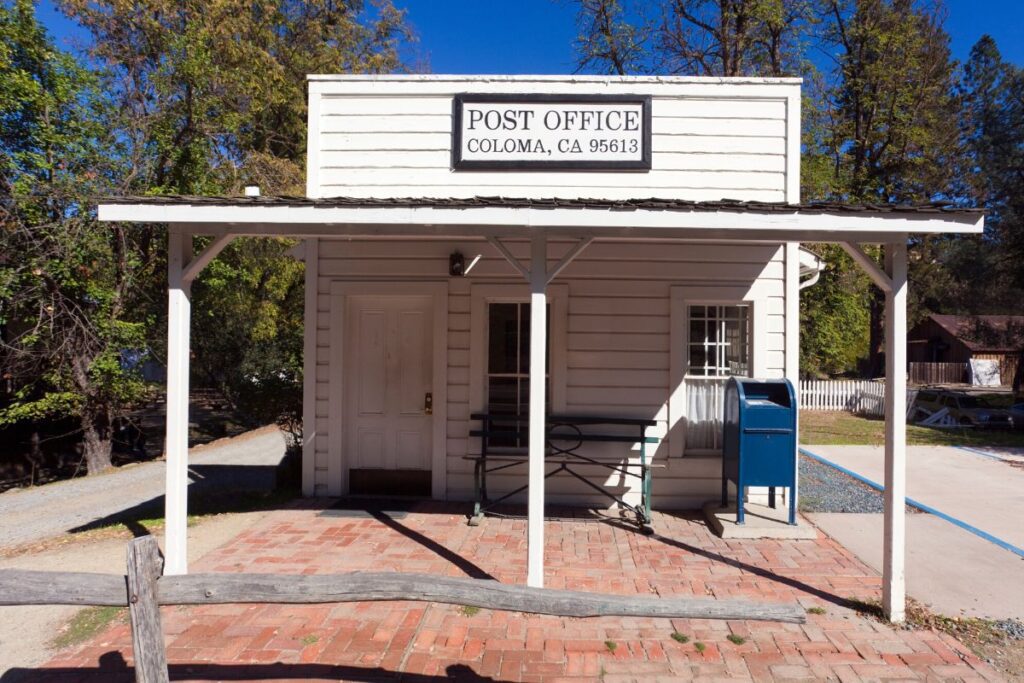 Old post office in Coloma Ca
