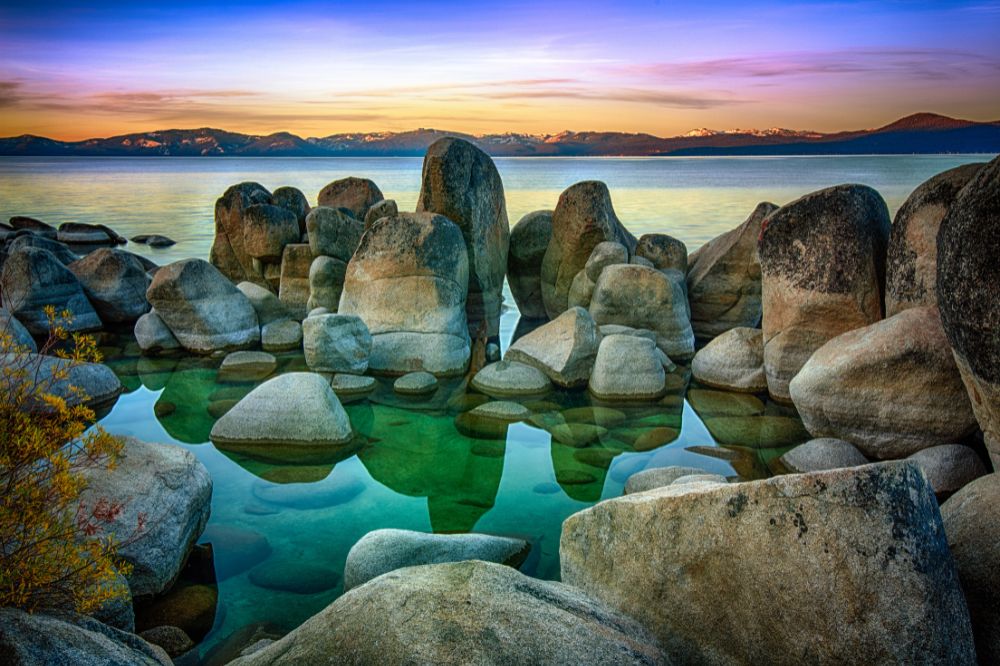 Rocks along the shore of Lake Tahoe