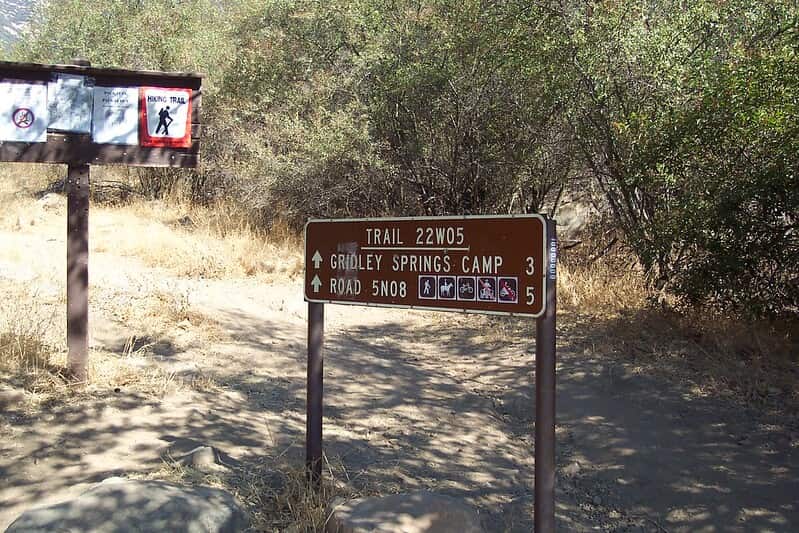 Gridley springs trail sign