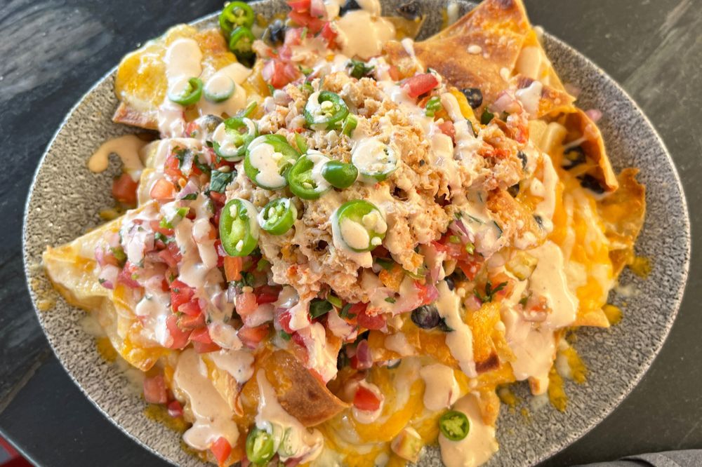 Lobster nachos at the Lamplight Lounge