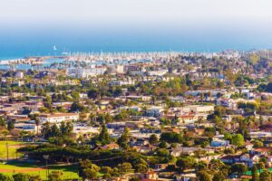 view of Santa Barbara and the ocean