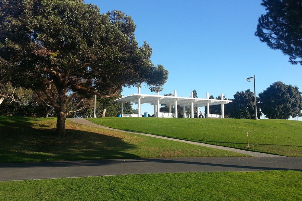 The gazebo at Burton Chace Park in Marina del Rey.