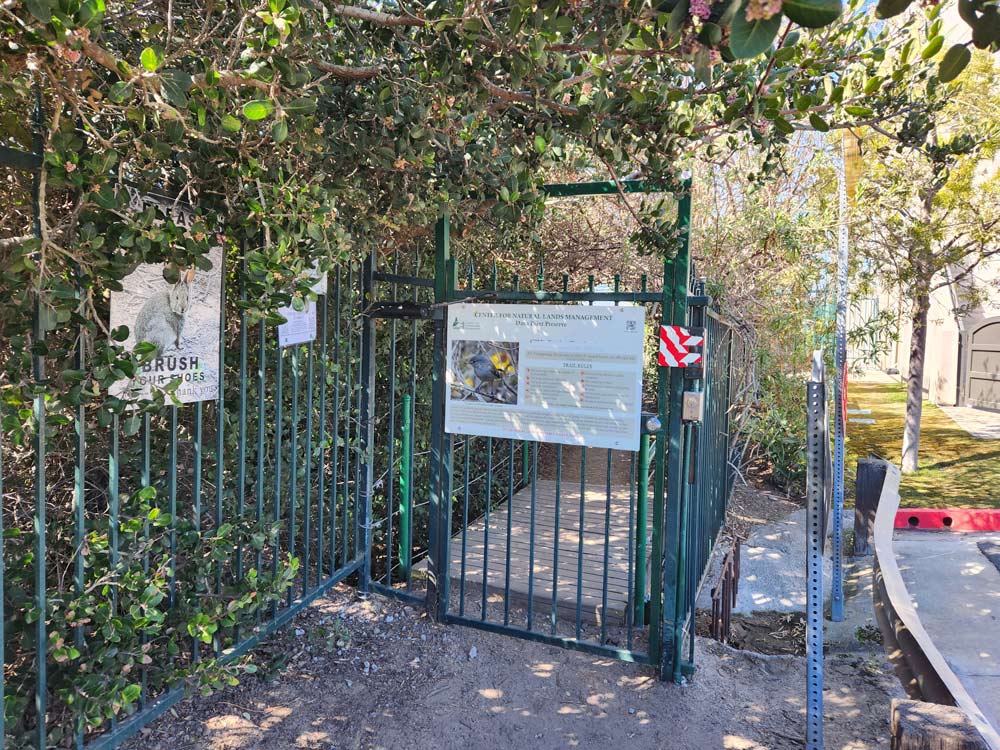 Dana Point preserve trail gate