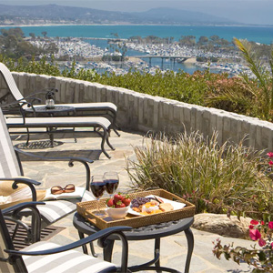 The sundeck of the Blue Lantern Inn in Dana Point