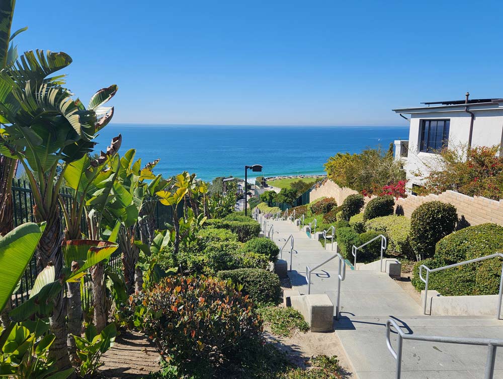 The walkway down to Dana Strands beach