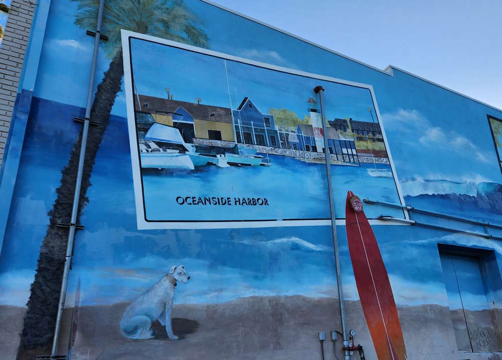 A street mural in Oceanside