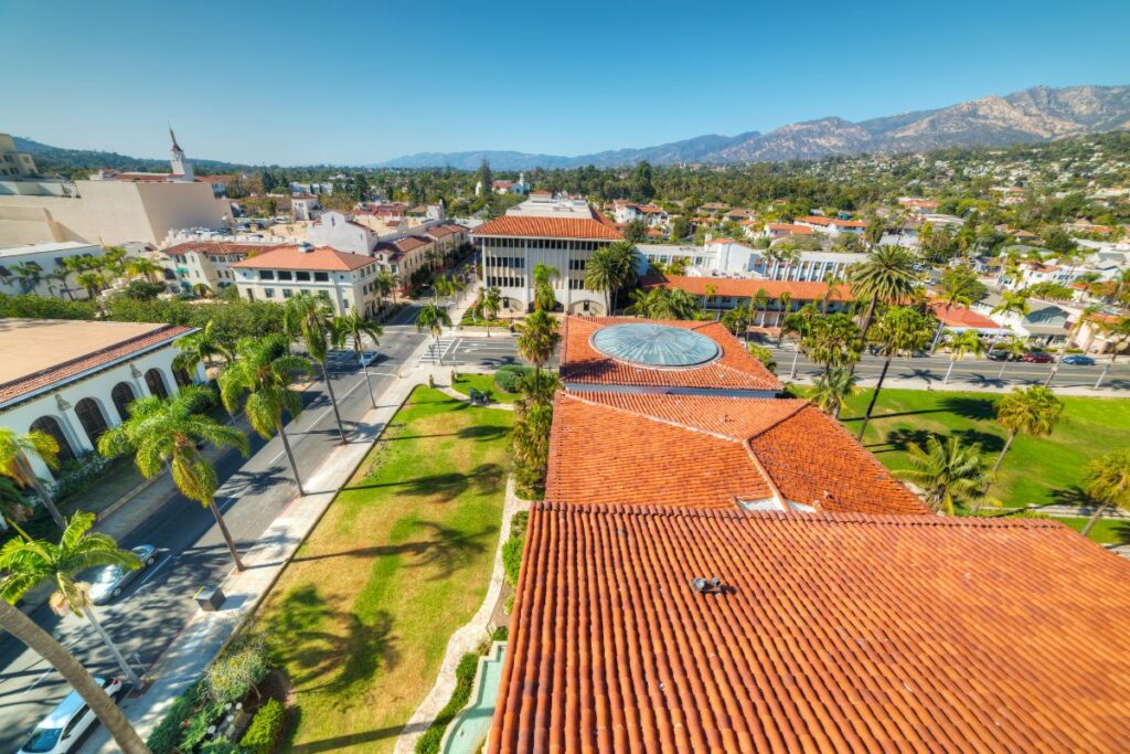 A view of downtown Santa Barbara