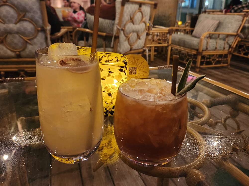 Cocktails from The Rooftop Bar