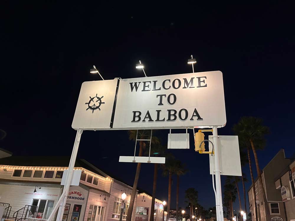 Welcome to Balboa sign