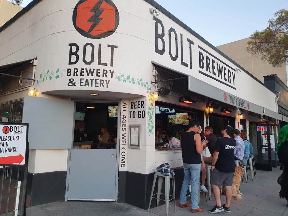 Outside shot of Bolt Brewery