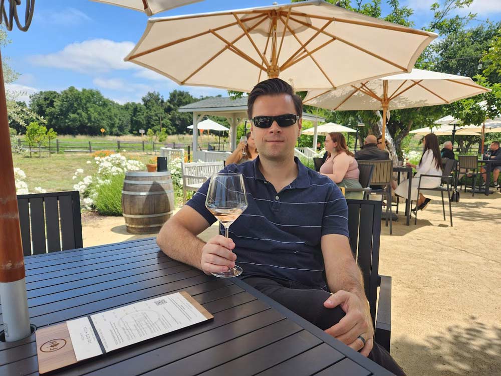 Nick wine tasting