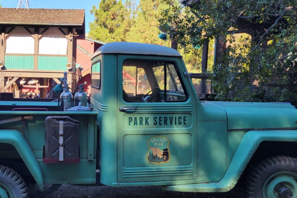 Grizzly Peak park ranger truck in DCA