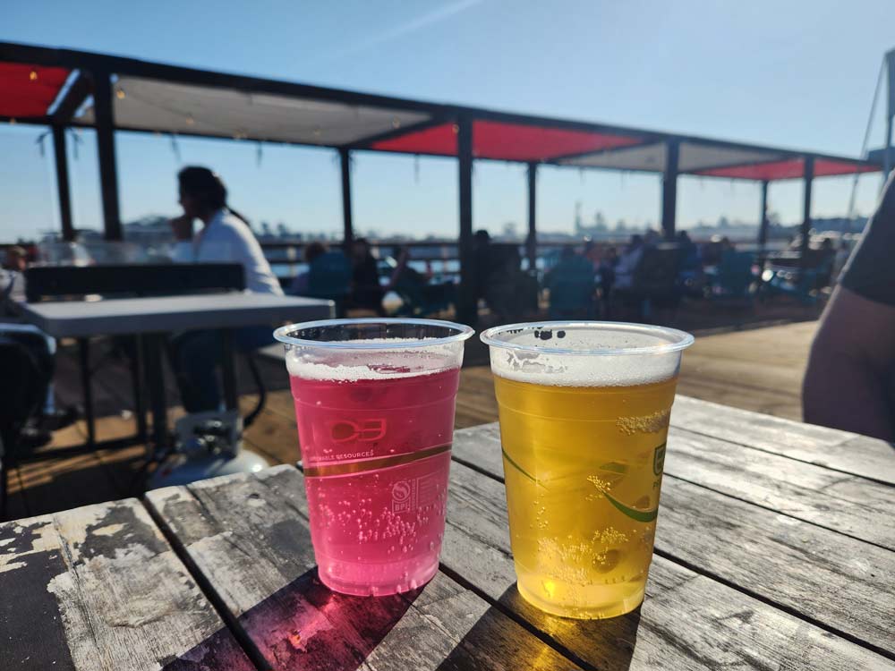 Cherry Lime Seltzer and Rotating Sour.