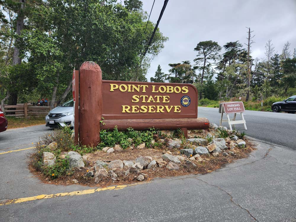 Point Lobos entrance sign