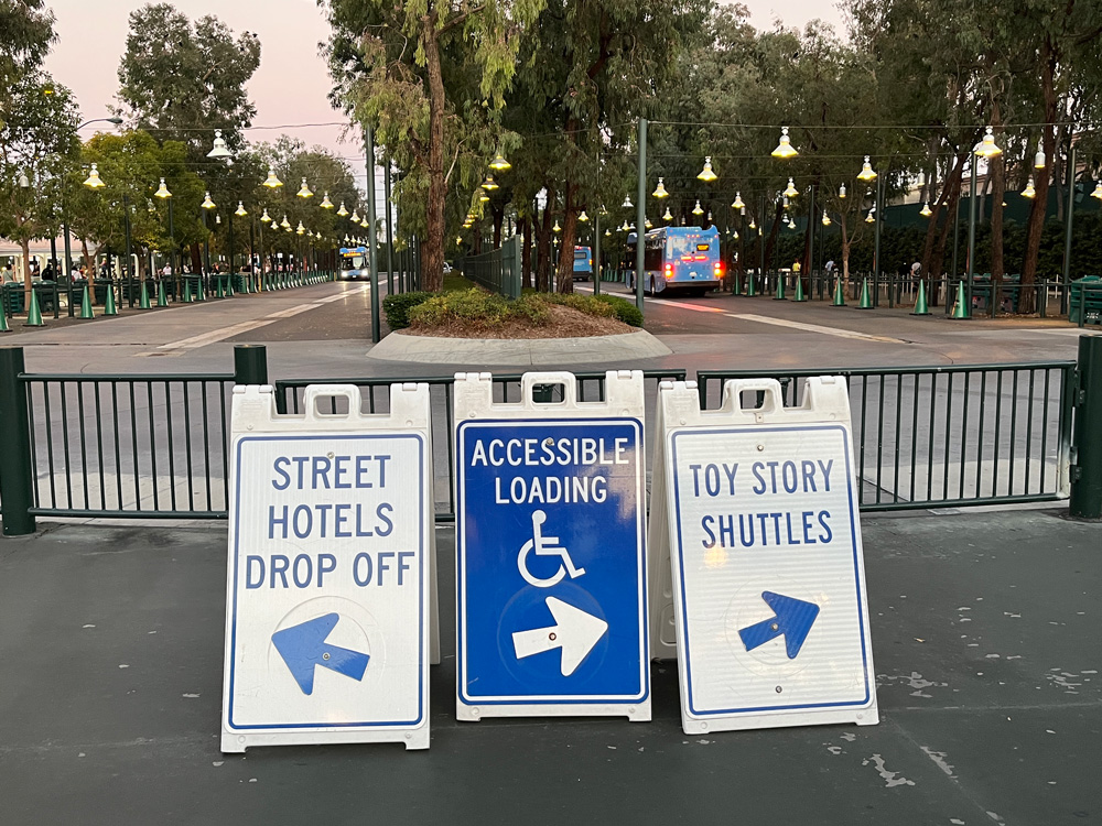 Shuttle signs