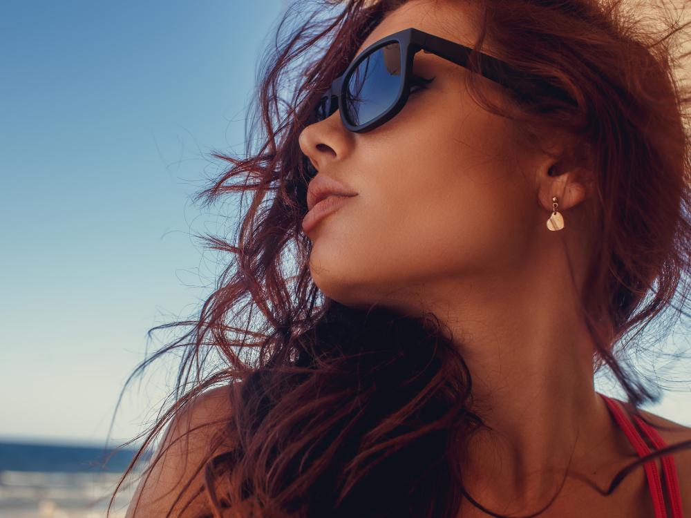 Woman wearing sunglasses