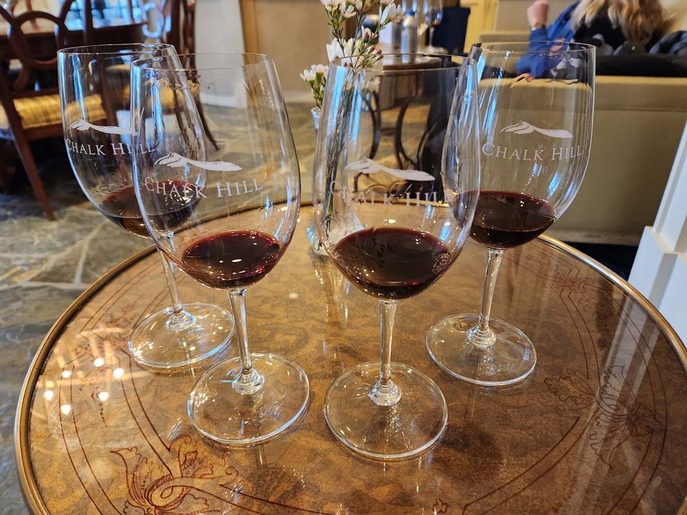 Chalk Hill wine tasting