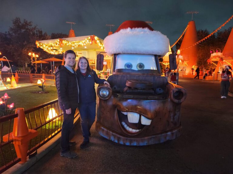 Disneyland cars land christmas