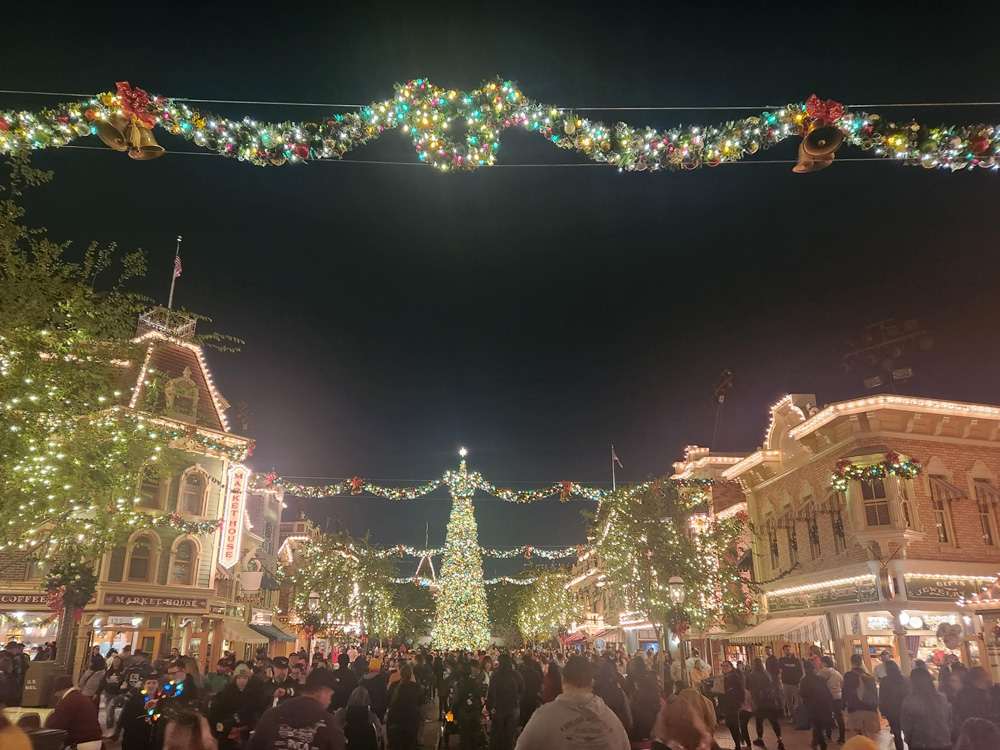 Main Street USA at night